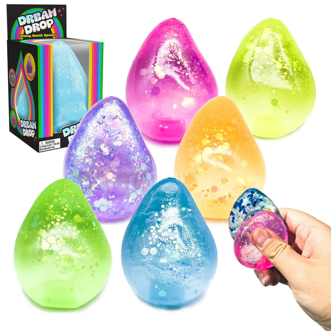 Water Drop Stress Relief Squeeze Toy | Soft Silicone Fidget Ball 1/2/4P Water Drop Maltose Stress Relieving Ball Pinching Toy Soft Transparent Silicone Stress Relief Squeeze Adult Kids Toy Ball
