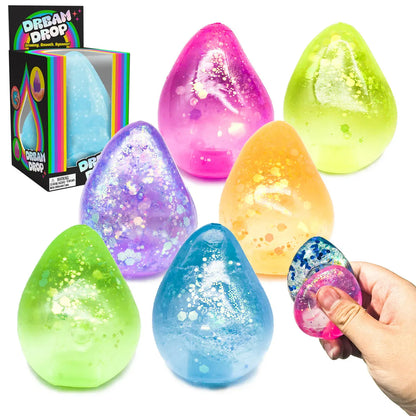 Water Drop Stress Relief Squeeze Toy | Soft Silicone Fidget Ball 1/2/4P Water Drop Maltose Stress Relieving Ball Pinching Toy Soft Transparent Silicone Stress Relief Squeeze Adult Kids Toy Ball
