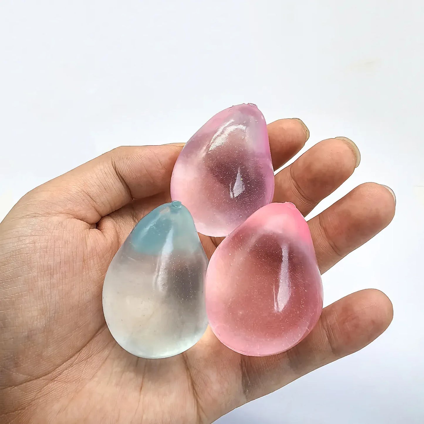 Water Drop Stress Relief Squeeze Toy | Soft Silicone Fidget Ball 1/2/4P Water Drop Maltose Stress Relieving Ball Pinching Toy Soft Transparent Silicone Stress Relief Squeeze Adult Kids Toy Ball