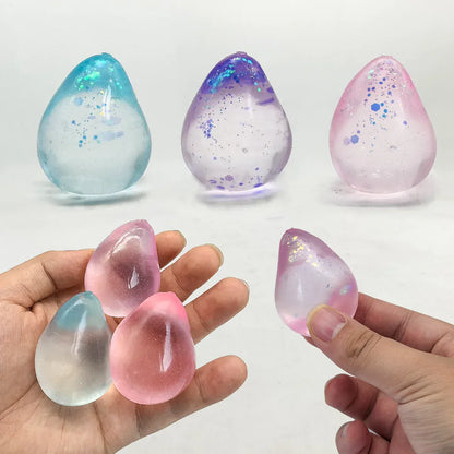 Water Drop Stress Relief Squeeze Toy | Soft Silicone Fidget Ball 1/2/4P Water Drop Maltose Stress Relieving Ball Pinching Toy Soft Transparent Silicone Stress Relief Squeeze Adult Kids Toy Ball