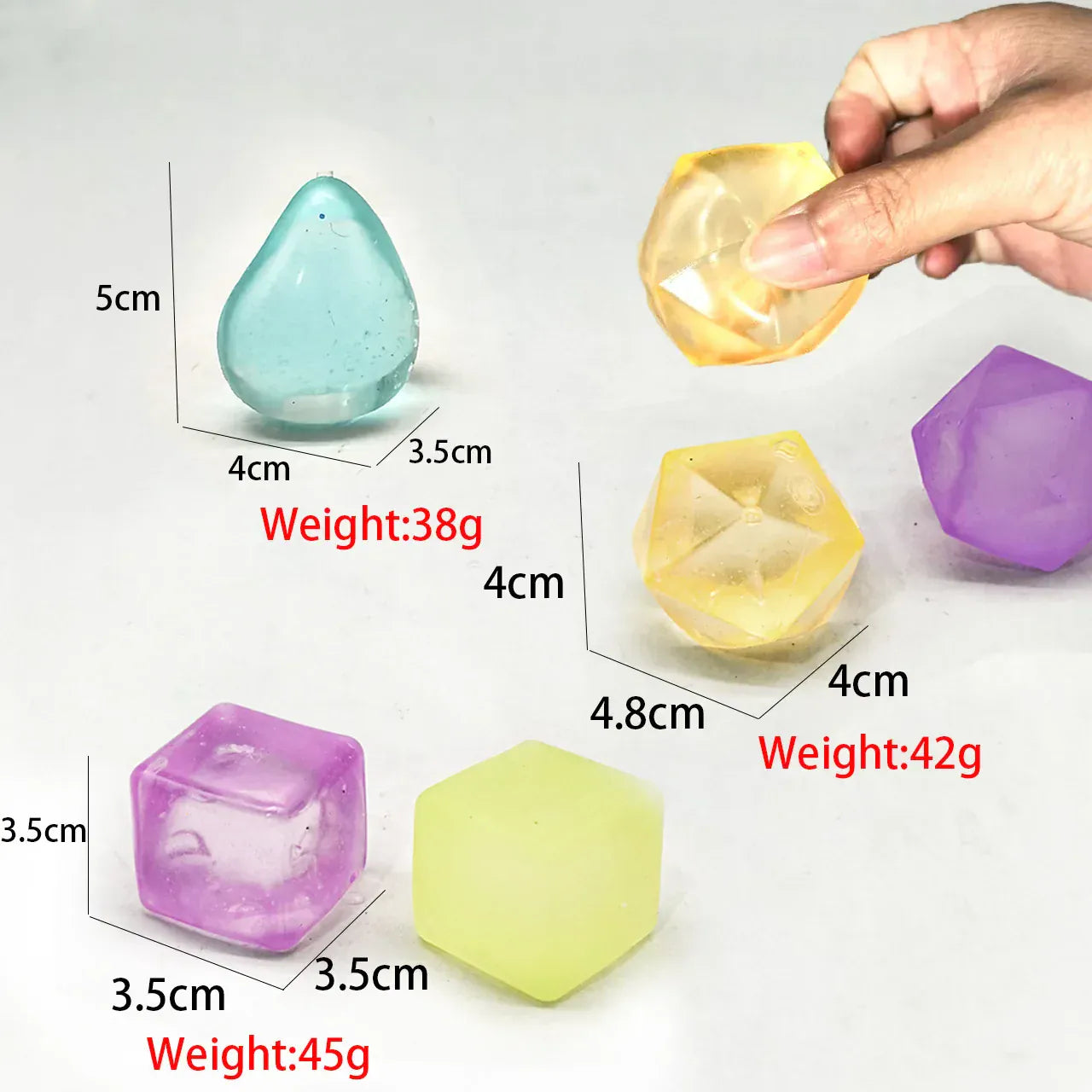 Water Drop Stress Relief Squeeze Toy | Soft Silicone Fidget Ball 1/2/4P Water Drop Maltose Stress Relieving Ball Pinching Toy Soft Transparent Silicone Stress Relief Squeeze Adult Kids Toy Ball