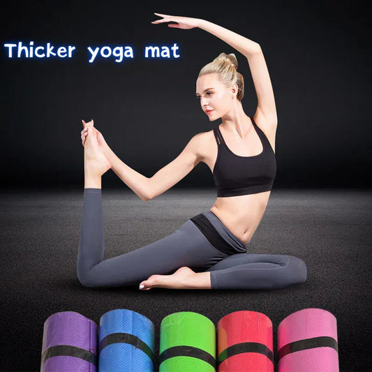 1.5 Cm Extra Thick Yoga Mat Comfortable Non-slip Shock Absorbing Elbow Mat Knee Mat  Exercise Slimming Pilates Gymnastics Mat 1.5 Cm Extra Thick Yoga Mat Comfortable Non-slip Shock Absorbing Elbow Mat Knee Mat  Exercise Slimming Pilates Gymnastics Mat