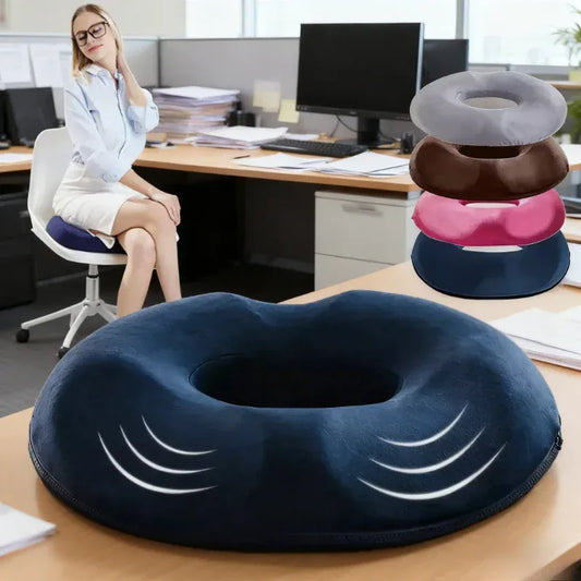 1 Piece Donut-Shaped Memory Foam Seat Cushion - Soft, Breathable, Design for Daily Sitting, Office, Home, Car Use 1 Piece Donut-Shaped Memory Foam Seat Cushion - Soft, Breathable, Design for Daily Sitting, Office, Home, Car Use