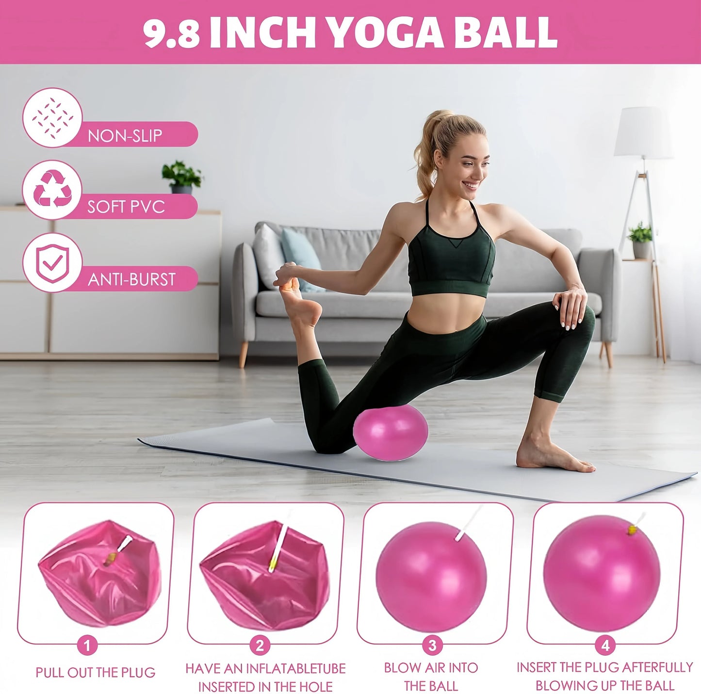 10-Piece Pilates Loops Yoga Kit, Stretch Belt Yoga Ball Rally Belt - Fitness Equipment for Stretching, Shaping and Core Training 10-Piece Pilates Loops Yoga Kit, Stretch Belt Yoga Ball Rally Belt - Fitness Equipment for Stretching, Shaping and Core Training