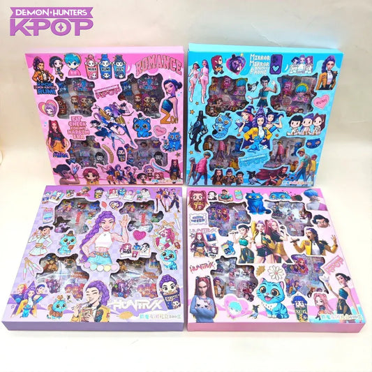 100pcs/set Demon Hunters Cartoon Anime Stickers Rumi Mira Zoey Waterproof DIY Decorative Kids Gifts for Guitar Notebook Luggage 100pcs/set Demon Hunters Cartoon Anime Stickers Rumi Mira Zoey Waterproof DIY Decorative Kids Gifts for Guitar Notebook Luggage