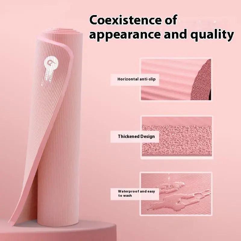 10MM Non-Slip Athletic Yoga Mat for Home Training, Pilates and Gymnastics 10MM Non-Slip Athletic Yoga Mat for Home Training, Pilates and Gymnastics