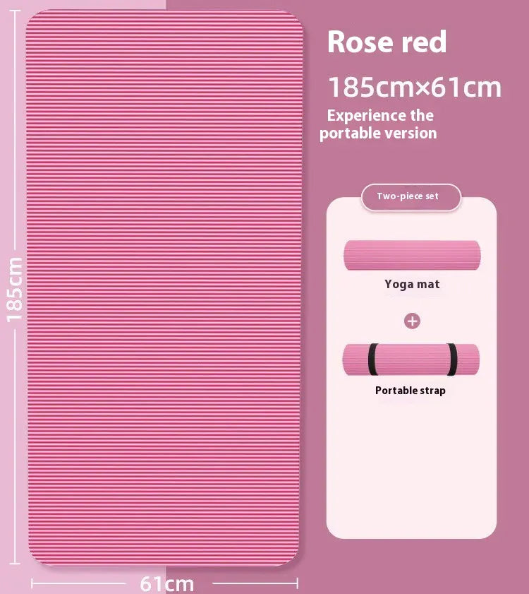 10MM Non-Slip Athletic Yoga Mat for Home Training, Pilates and Gymnastics 10MM Non-Slip Athletic Yoga Mat for Home Training, Pilates and Gymnastics