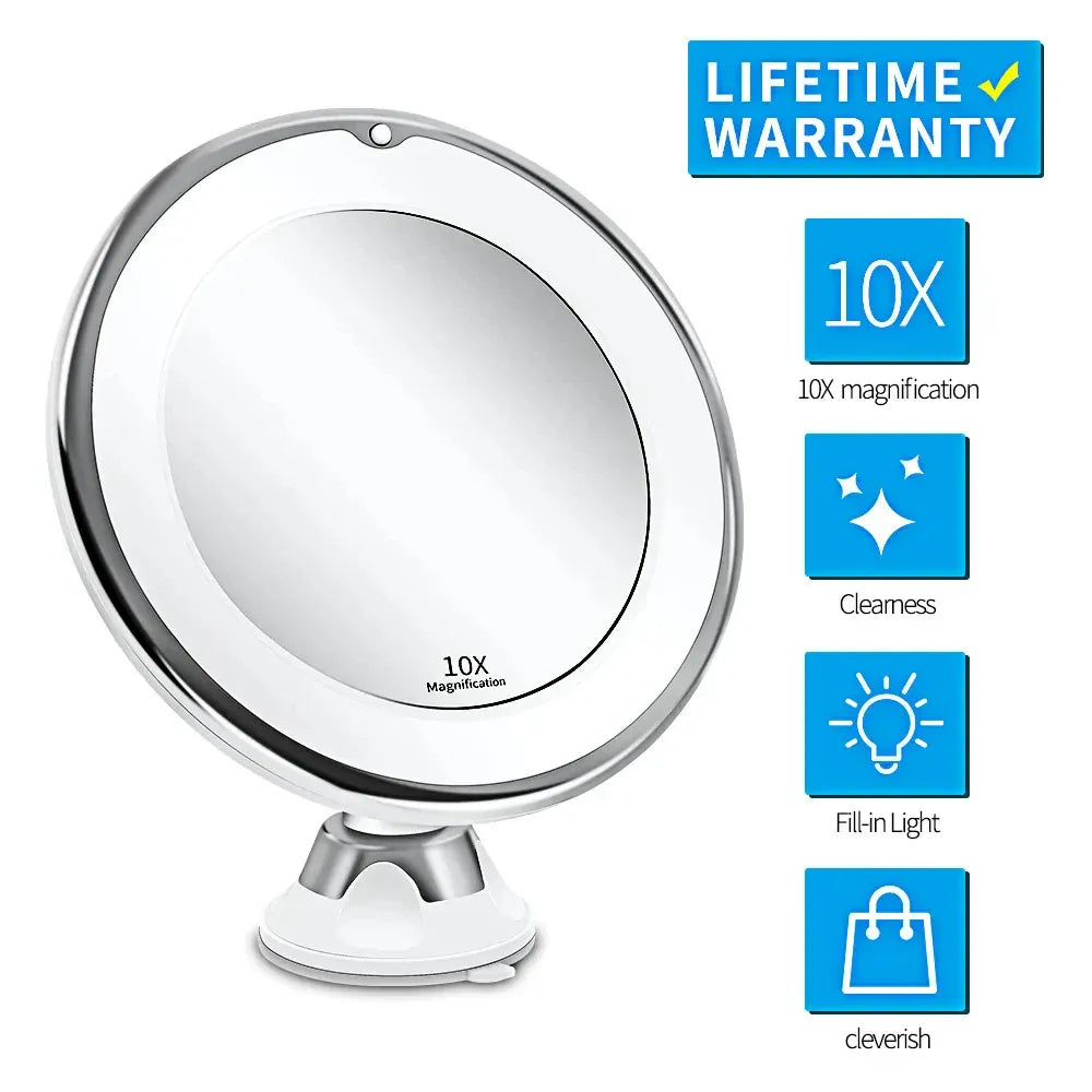 10x Magnifying Vanity Mirror with Lights Touch Screen LED Lighting 10x Magnifying Vanity Mirror with Lights Touch Screen LED Lighting