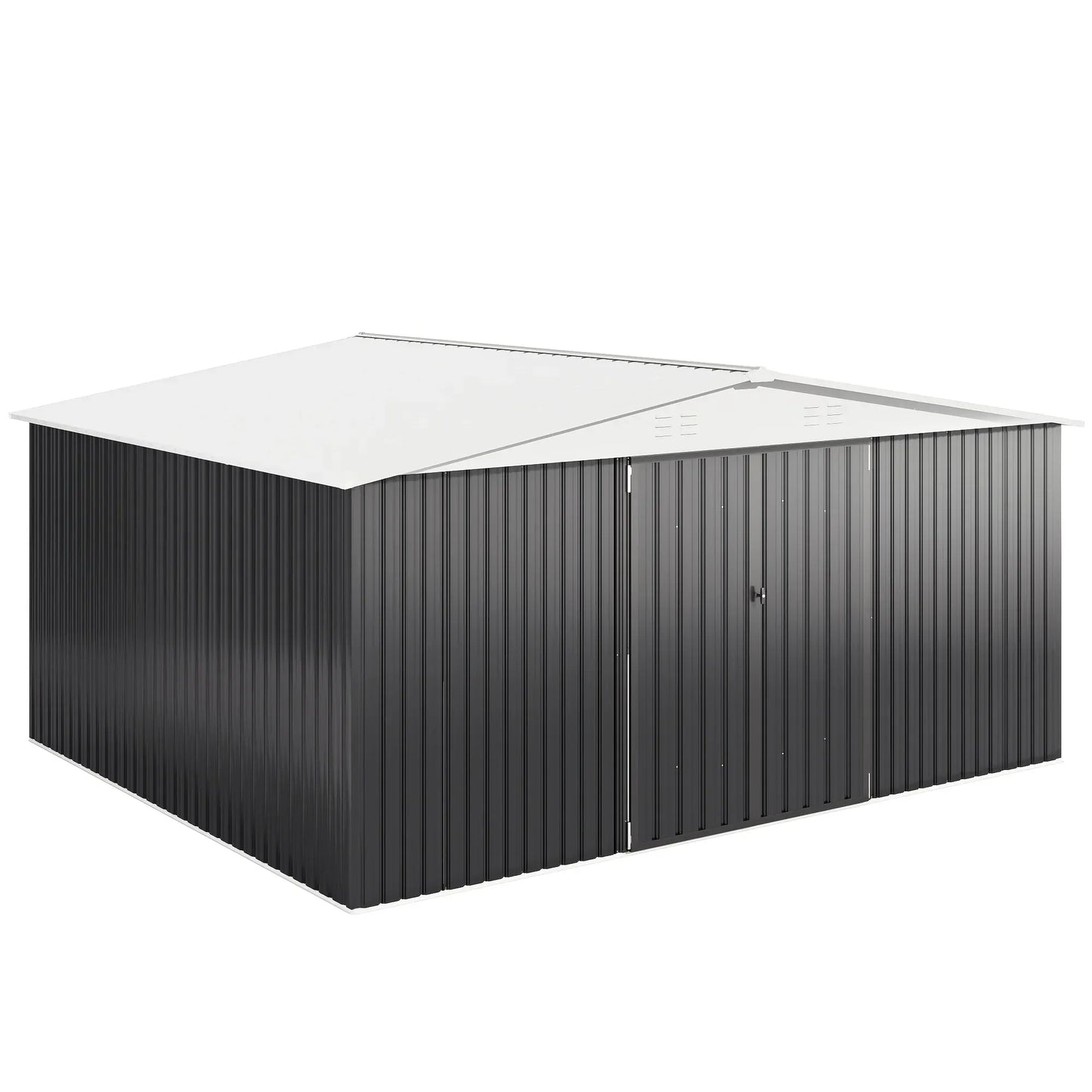 10x12/12x14FT Galvanized Steel Storage Shed 10x12/12x14FT Galvanized Steel Storage Shed