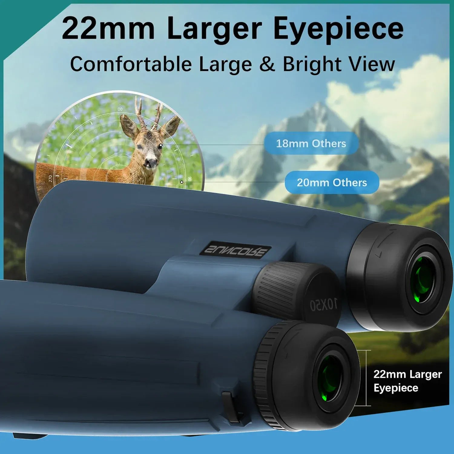 10x50 Blue Binoculars - Professional Optics for Hiking, Sports & Astronomy 10X50 blue binoculars, beautiful in appearance, suitable for hiking, field exploration, sporting events, and starry sky observat