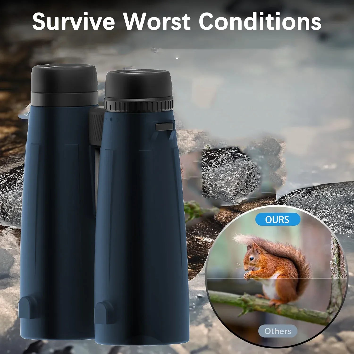 10x50 Blue Binoculars - Professional Optics for Hiking, Sports & Astronomy 10X50 blue binoculars, beautiful in appearance, suitable for hiking, field exploration, sporting events, and starry sky observat