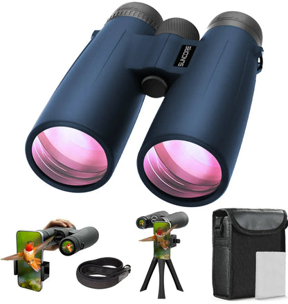 10x50 Blue Binoculars - Professional Optics for Hiking, Sports & Astronomy 10X50 blue binoculars, beautiful in appearance, suitable for hiking, field exploration, sporting events, and starry sky observat