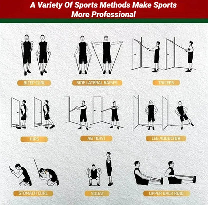 11-Piece Resistance Band Set – TPE Pull Rope, Ankle Strap & Chest Expander | Wahooly 11-Piece Resistance Band Set – TPE Pull Rope, Ankle Strap & Chest Expander Kit