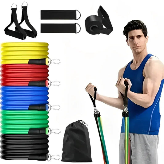 11-Piece Resistance Band Set – TPE Pull Rope, Ankle Strap & Chest Expander | Wahooly 11-Piece Resistance Band Set – TPE Pull Rope, Ankle Strap & Chest Expander Kit