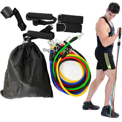 11PCs/Set 100LB Resistance Bands Set 11PCs/Set 100LB Resistance Bands Set