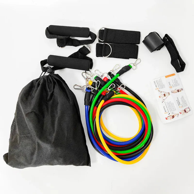 11PCs/Set 100LB Resistance Bands Set 11PCs/Set 100LB Resistance Bands Set