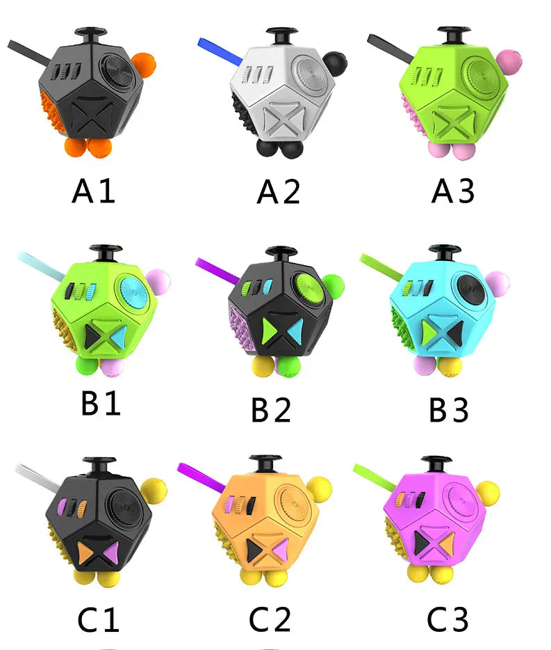 12-Sided Fidget Cube - Ultimate Stress Relief for Anxiety & ADHD 12-Sided Fidget Cube - Ultimate Stress Relief Toy for Anxiety, ADHD & Focus