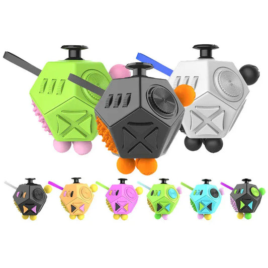 12-Sided Fidget Cube - Ultimate Stress Relief for Anxiety & ADHD 12-Sided Fidget Cube - Ultimate Stress Relief Toy for Anxiety, ADHD & Focus
