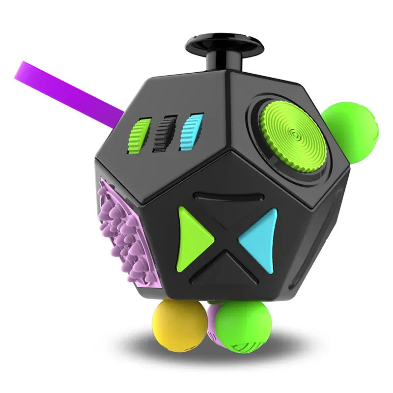 12-Sided Fidget Cube - Ultimate Stress Relief for Anxiety & ADHD 12-Sided Fidget Cube - Ultimate Stress Relief Toy for Anxiety, ADHD & Focus
