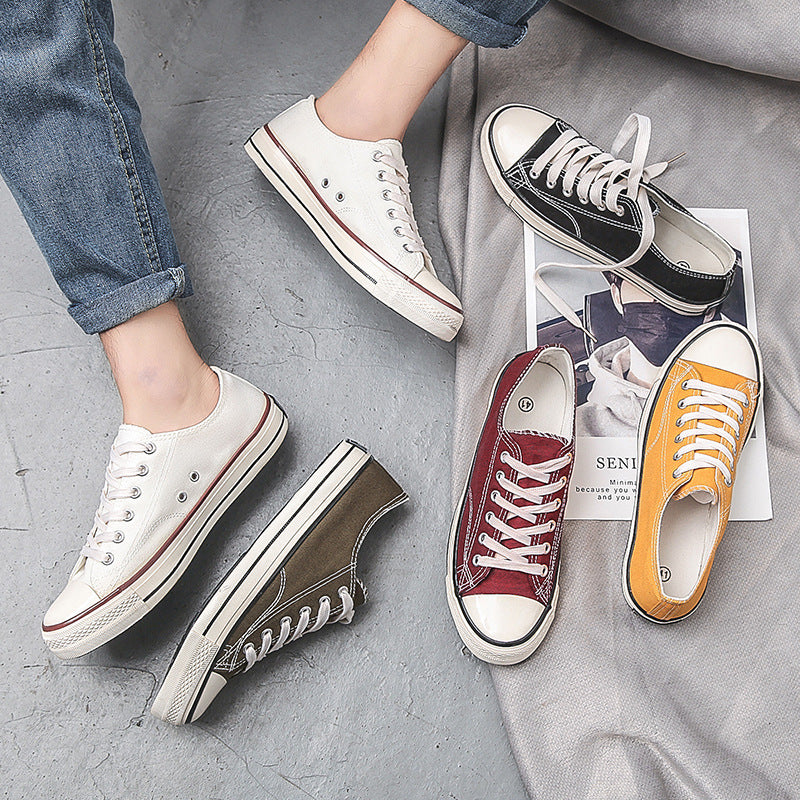 Retro 70s Canvas Sneakers – Low Top & High Top Unisex Casual Shoes | 16 Colors