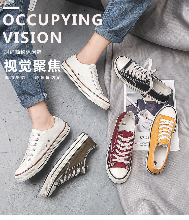 Retro 70s Canvas Sneakers – Low Top & High Top Unisex Casual Shoes | 16 Colors