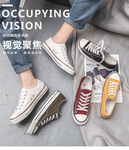 Retro 70s Canvas Sneakers – Low Top & High Top Unisex Casual Shoes | 16 Colors