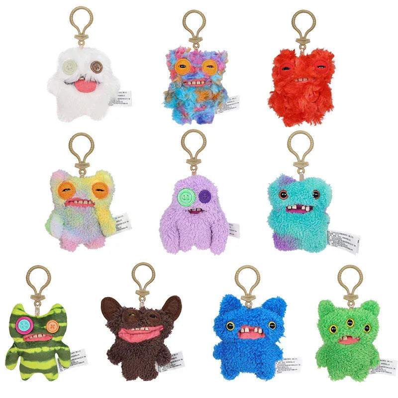 12cm Kawaii Fuggler Keychain - Monster Rabbit Plush Pendant | Wahooly 12cm Fuggler Funny Ugly Monster Plush Toys Keychain Kawaii Fuggler Monster Rabbits Cute Stuffed Peluche Dolls Pendants Gifts Kid