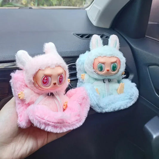 Labubu Car Seat with Aromatherapy for 15-17cm Dolls - Doll NOT Included | Wahooly 15-17cm Car Doll Seat For Labubu Doll Safety Seat Cute Doll Air Outlet Aromatherapy Decoration Car Interior Decoration