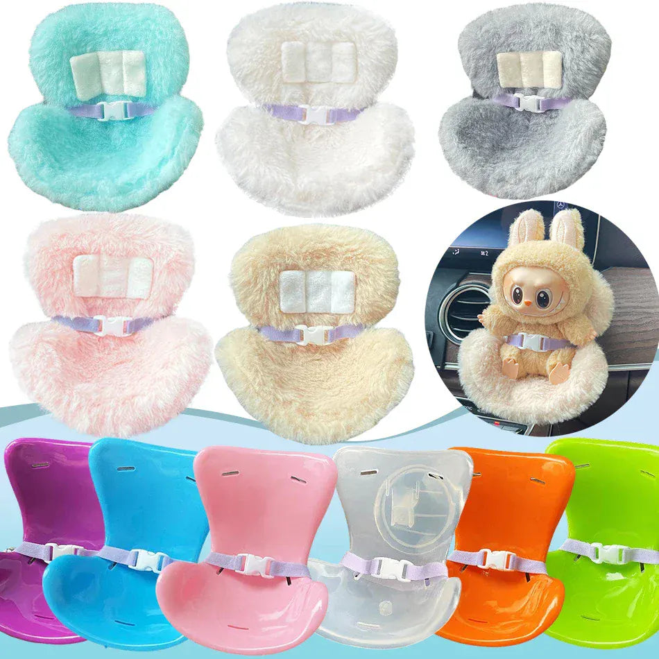 15-17cm Car Doll Seat For Labubu Doll Safety Seat Cute Doll Air Outlet Aromatherapy Decoration Car Interior Labubu Accessories ﻿ 15-17cm Car Doll Seat For Labubu Doll Safety Seat Cute Doll Air Outlet Aromatherapy Decoration Car Interior Labubu Accessories ﻿