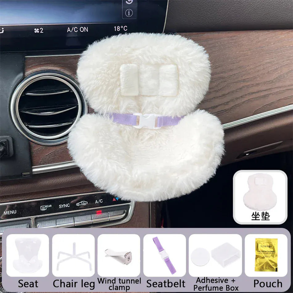 15-17cm Car Doll Seat For Labubu Doll Safety Seat Cute Doll Air Outlet Aromatherapy Decoration Car Interior Labubu Accessories ﻿ 15-17cm Car Doll Seat For Labubu Doll Safety Seat Cute Doll Air Outlet Aromatherapy Decoration Car Interior Labubu Accessories ﻿