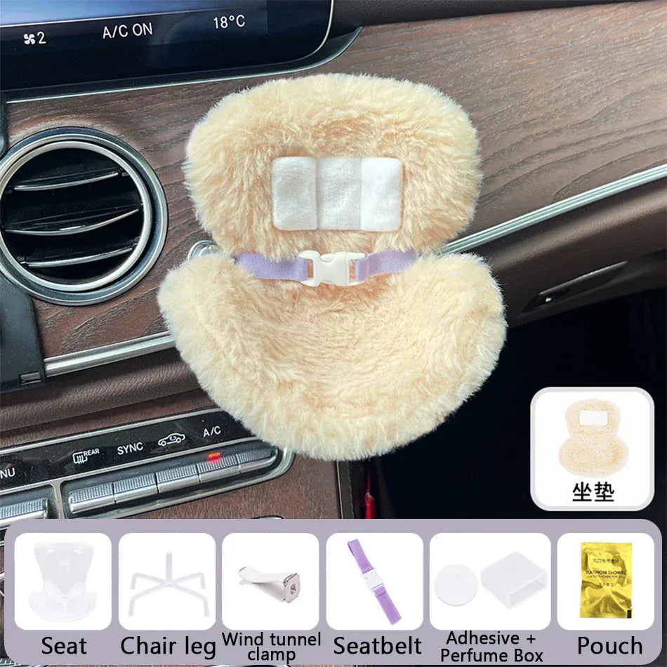15-17cm Car Doll Seat For Labubu Doll Safety Seat Cute Doll Air Outlet Aromatherapy Decoration Car Interior Labubu Accessories ﻿ 15-17cm Car Doll Seat For Labubu Doll Safety Seat Cute Doll Air Outlet Aromatherapy Decoration Car Interior Labubu Accessories ﻿