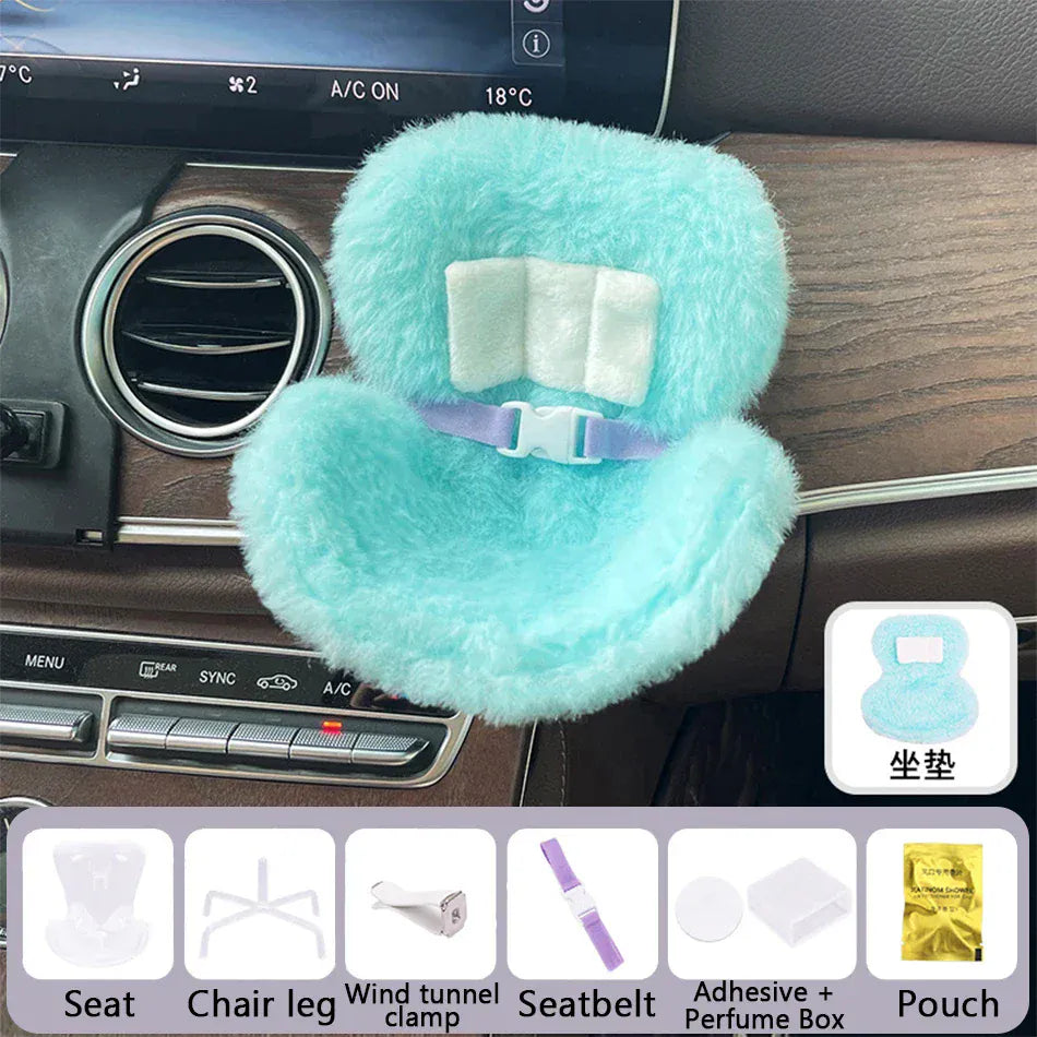 15-17cm Car Doll Seat For Labubu Doll Safety Seat Cute Doll Air Outlet Aromatherapy Decoration Car Interior Labubu Accessories ﻿ 15-17cm Car Doll Seat For Labubu Doll Safety Seat Cute Doll Air Outlet Aromatherapy Decoration Car Interior Labubu Accessories ﻿