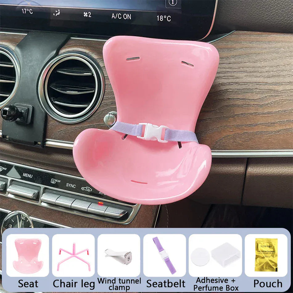 15-17cm Car Doll Seat For Labubu Doll Safety Seat Cute Doll Air Outlet Aromatherapy Decoration Car Interior Labubu Accessories ﻿ 15-17cm Car Doll Seat For Labubu Doll Safety Seat Cute Doll Air Outlet Aromatherapy Decoration Car Interior Labubu Accessories ﻿