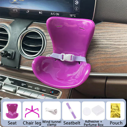 15-17cm Car Doll Seat For Labubu Doll Safety Seat Cute Doll Air Outlet Aromatherapy Decoration Car Interior Labubu Accessories ﻿ 15-17cm Car Doll Seat For Labubu Doll Safety Seat Cute Doll Air Outlet Aromatherapy Decoration Car Interior Labubu Accessories ﻿