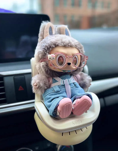 15-17cm doll Seat  3.0 Labubu carseat safety Seat Cute Doll Air Outlet high-grade Car Interior Decoration car seat labubu 15-17cm doll Seat  3.0 Labubu carseat safety Seat Cute Doll Air Outlet high-grade Car Interior Decoration car seat labubu