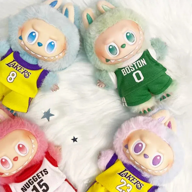 15/17cm Labubu Doll Clothes Basketball Football Idol Uniform Number 1 7 8 10 23 24 77 30 Sports Outfit Suit Accessories Gifts 15/17cm Labubu Doll Clothes Basketball Football Idol Uniform Number 1 7 8 10 23 24 77 30 Sports Outfit Suit Accessories Gifts
