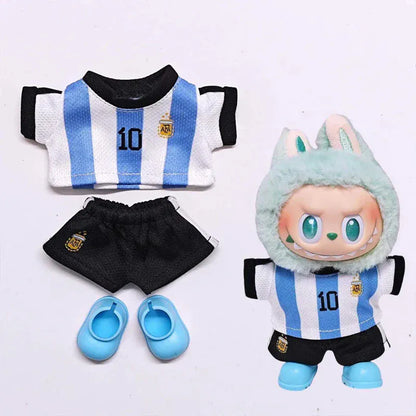 15/17cm Labubu Doll Clothes Basketball Football Idol Uniform Number 1 7 8 10 23 24 77 30 Sports Outfit Suit Accessories Gifts 15/17cm Labubu Doll Clothes Basketball Football Idol Uniform Number 1 7 8 10 23 24 77 30 Sports Outfit Suit Accessories Gifts