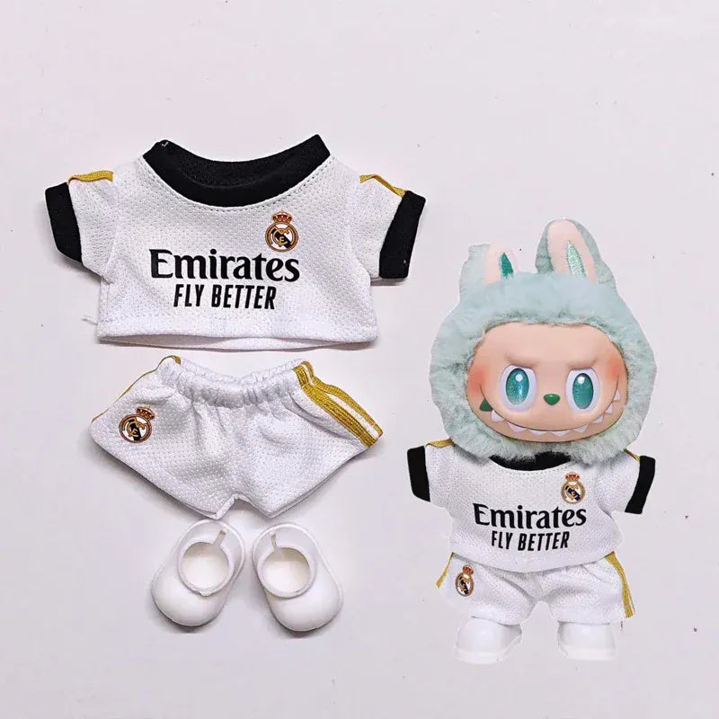 15/17cm Labubu Doll Clothes Basketball Football Idol Uniform Number 1 7 8 10 23 24 77 30 Sports Outfit Suit Accessories Gifts 15/17cm Labubu Doll Clothes Basketball Football Idol Uniform Number 1 7 8 10 23 24 77 30 Sports Outfit Suit Accessories Gifts