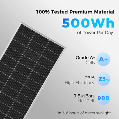 150W Monocrystalline Solar Panel 19.8V | Lightweight PET, IP67, Off-Grid RV & Boat — Wahooly 150W Monocrystalline Solar Panel | 19.8V PET Lightweight | 12V Battery Charging for RV, Boat, Caravan & Off-Grid