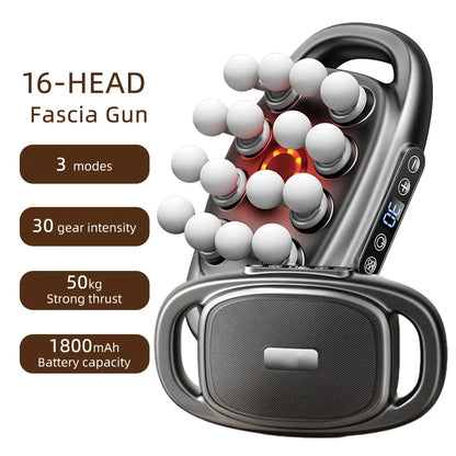 16-Head Fascia Gun High-Frequency Vibration Body Massage Gun Waist and Back  Massager Neck Shoulder Massager Muscle masajeador 16-Head Fascia Gun High-Frequency Vibration Body Massage Gun Waist and Back  Massager Neck Shoulder Massager Muscle masajeador