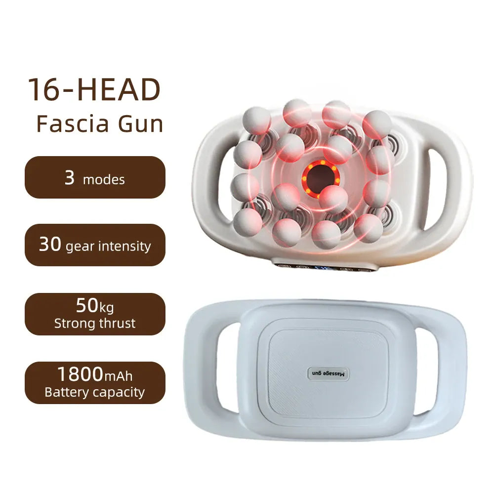 16-Head Fascia Gun High-Frequency Vibration Body Massage Gun Waist and Back  Massager Neck Shoulder Massager Muscle masajeador 16-Head Fascia Gun High-Frequency Vibration Body Massage Gun Waist and Back  Massager Neck Shoulder Massager Muscle masajeador