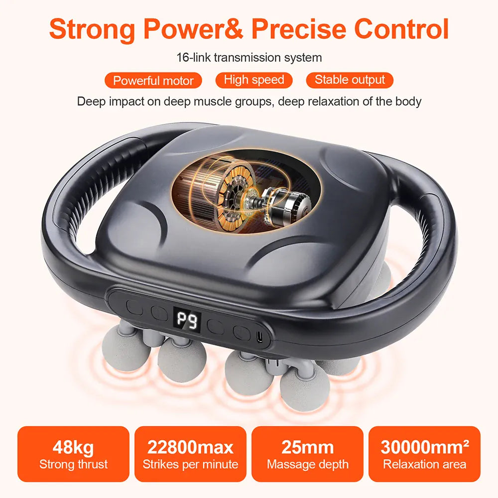 16-Head Fascia Gun High-Frequency Vibration Body Massage Gun Waist and Back  Massager Neck Shoulder Massager Muscle masajeador 16-Head Fascia Gun High-Frequency Vibration Body Massage Gun Waist and Back  Massager Neck Shoulder Massager Muscle masajeador