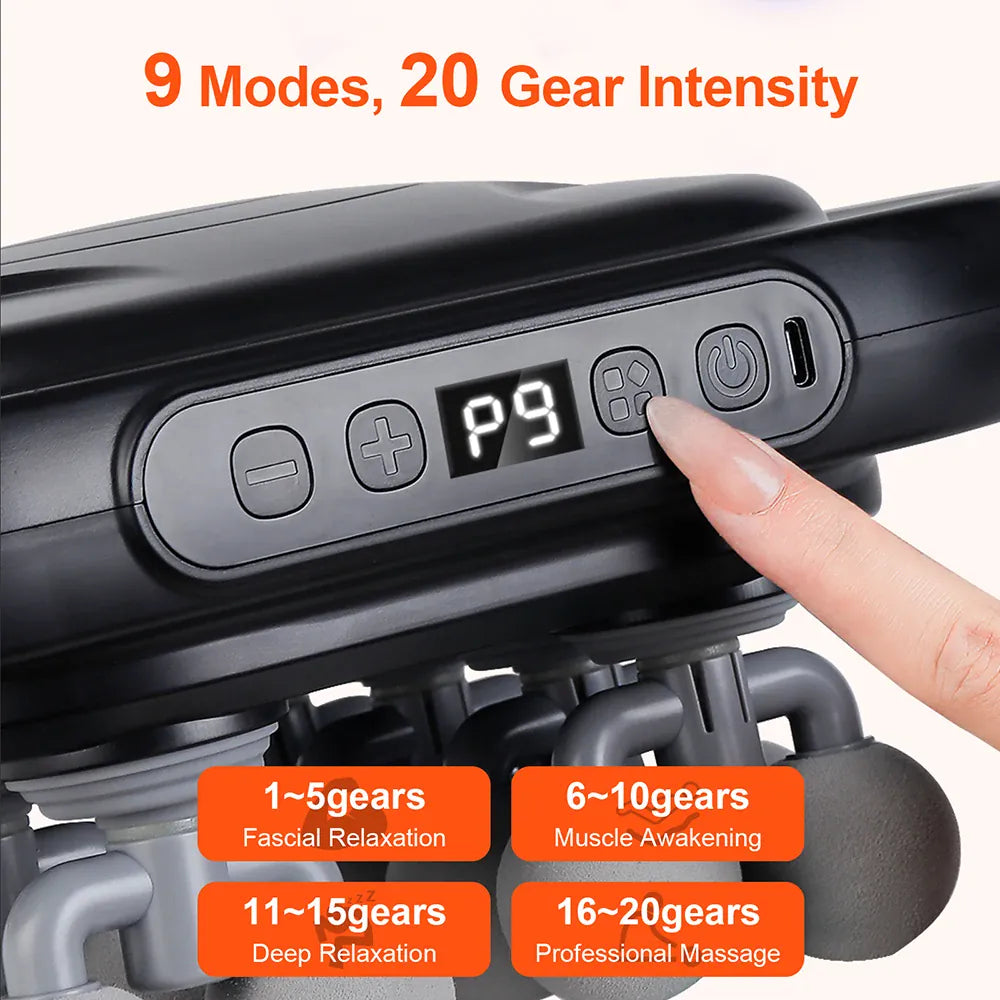 16-Head Fascia Gun High-Frequency Vibration Body Massage Gun Waist and Back  Massager Neck Shoulder Massager Muscle masajeador 16-Head Fascia Gun High-Frequency Vibration Body Massage Gun Waist and Back  Massager Neck Shoulder Massager Muscle masajeador