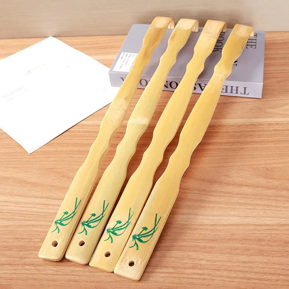 17-Inch Bamboo Back Scratcher with Roller | Wahooly 17-Inch Bamboo Back Scratcher with Massage Roller