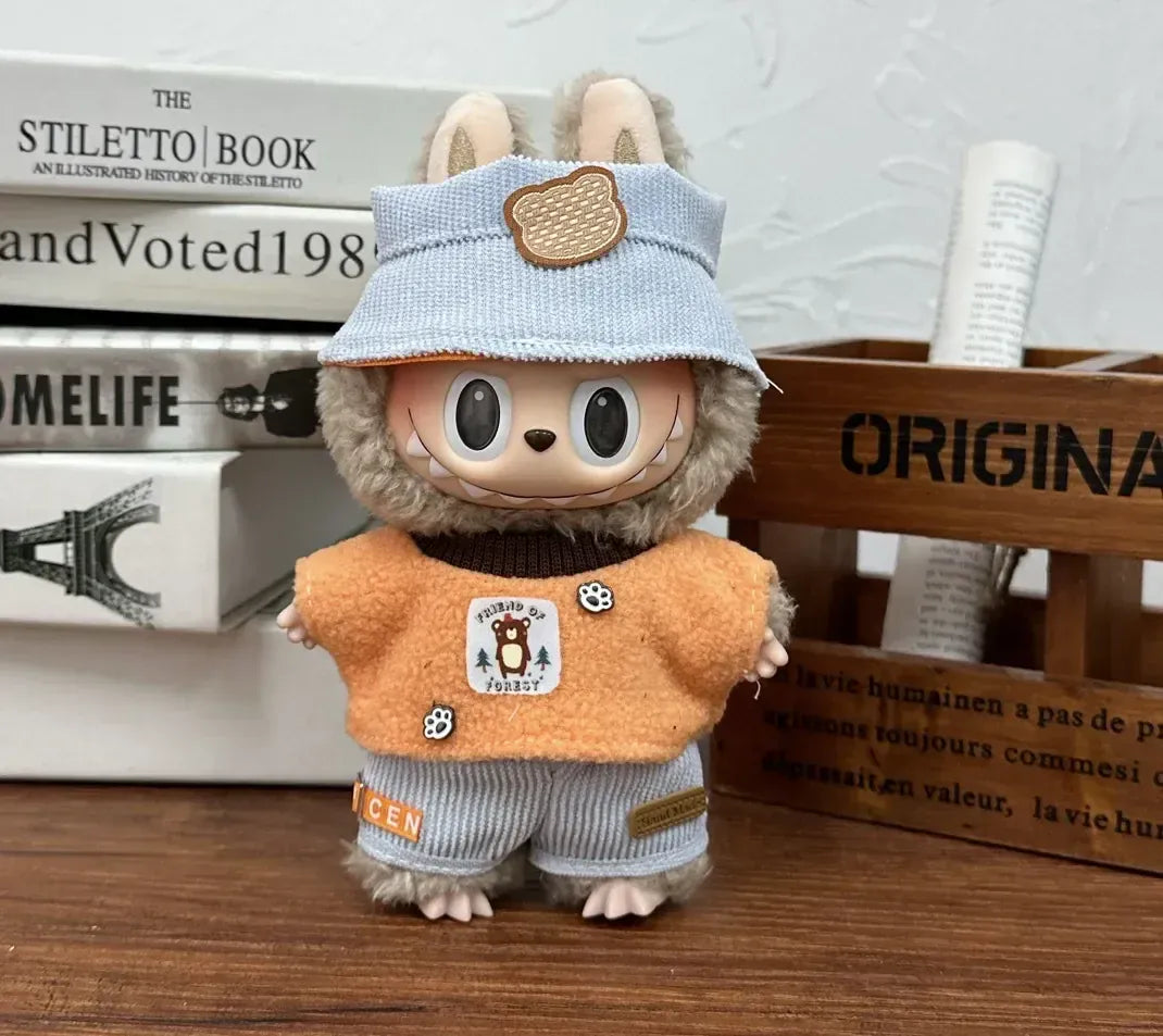 17cm Labubu  Mini Plush Toy Multiple Styles Clothing Set Labubu Outfit Accessories Trendy Play Clothing Labubu Clothes Gift 17cm Labubu  Mini Plush Toy Multiple Styles Clothing Set Labubu Outfit Accessories Trendy Play Clothing Labubu Clothes Gift