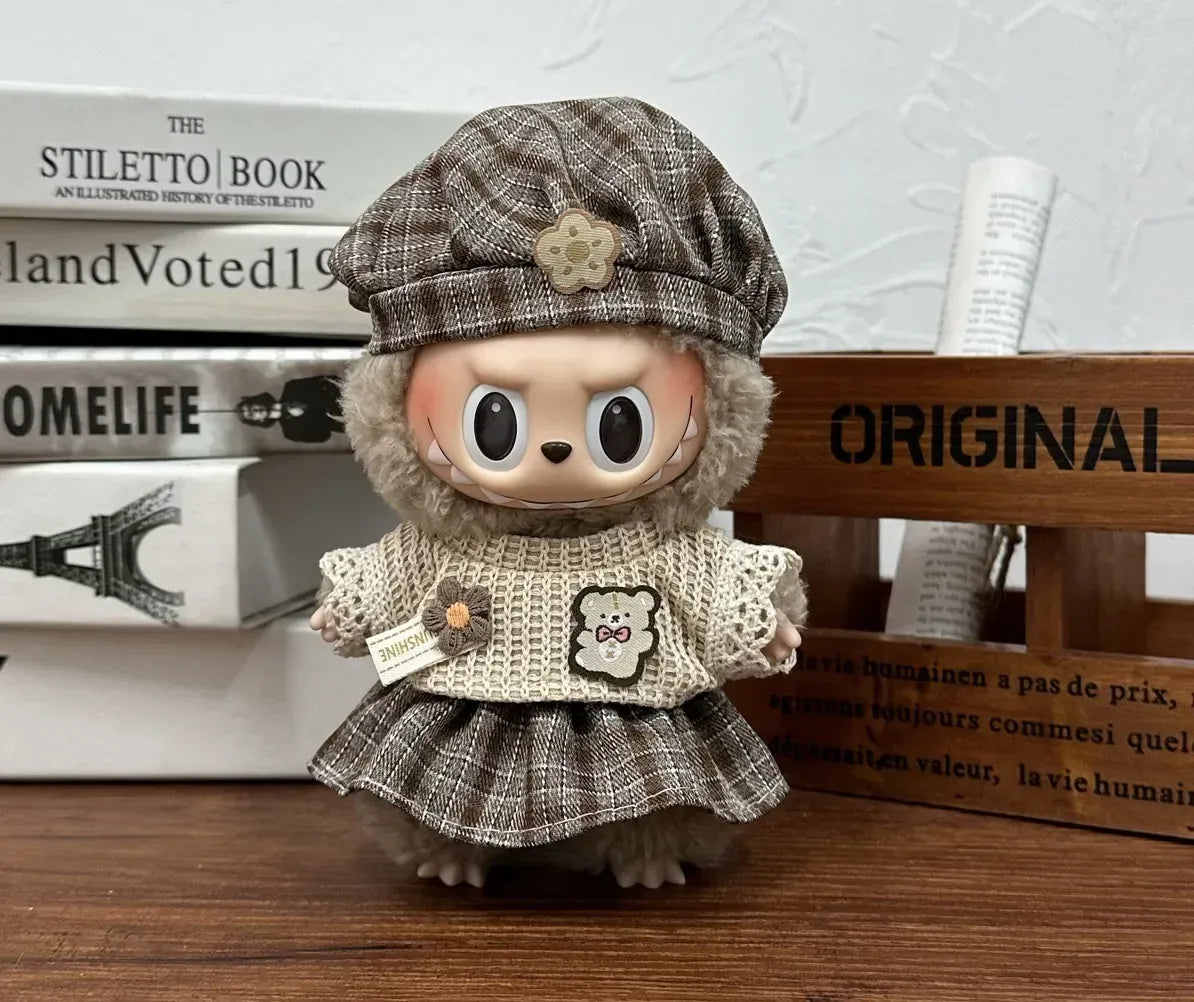 17cm Labubu  Mini Plush Toy Multiple Styles Clothing Set Labubu Outfit Accessories Trendy Play Clothing Labubu Clothes Gift 17cm Labubu  Mini Plush Toy Multiple Styles Clothing Set Labubu Outfit Accessories Trendy Play Clothing Labubu Clothes Gift