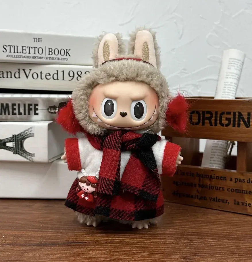 17cm Labubu  Mini Plush Toy Multiple Styles Clothing Set Labubu Outfit Accessories Trendy Play Clothing Labubu Clothes Gift 17cm Labubu  Mini Plush Toy Multiple Styles Clothing Set Labubu Outfit Accessories Trendy Play Clothing Labubu Clothes Gift
