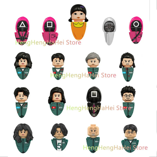 17pcs New Squid Game3 Anime Cartoon TV Bricks Toy Dolls Building Blocks Assemble Toys Model Children Christmas Gifts 17pcs New Squid Game3 Anime Cartoon TV Bricks Toy Dolls Building Blocks Assemble Toys Model Children Christmas Gifts