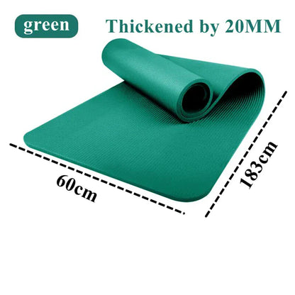 183×60cm Thick Yoga Mat Anti-skid Sports Fitness Mat 20MM Comfort Foam Yoga Matt for Exercise Yoga and Pilates Gymnastics Mat 183×60cm Thick Yoga Mat Anti-skid Sports Fitness Mat 20MM Comfort Foam Yoga Matt for Exercise Yoga and Pilates Gymnastics Mat