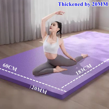 183×60cm Thick Yoga Mat Anti-skid Sports Fitness Mat 20MM Comfort Foam Yoga Matt for Exercise Yoga and Pilates Gymnastics Mat 183×60cm Thick Yoga Mat Anti-skid Sports Fitness Mat 20MM Comfort Foam Yoga Matt for Exercise Yoga and Pilates Gymnastics Mat